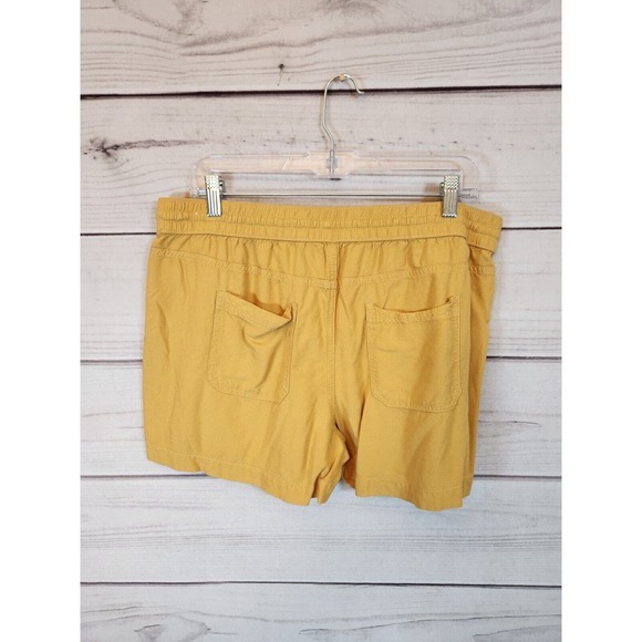 Maurices Women's Gold Elastic Drawstring Waist Pull On Short Size‎ L - Picture 2 of 7